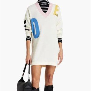 Love Moschino Intarsia Wool-blend Mini Dress (Italy Size 46) NWT